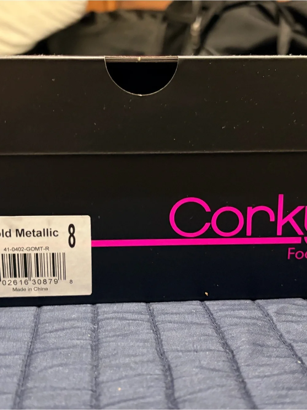 Corkys Gold Metallic “Ready or Not” woman’s size 8.